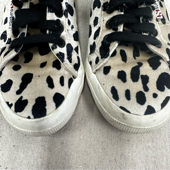 Superga FANVELVETW DALMATIAN velvet leopard dot sneaker US size 8.5 Euro 39.5 - Picture 13 of 15